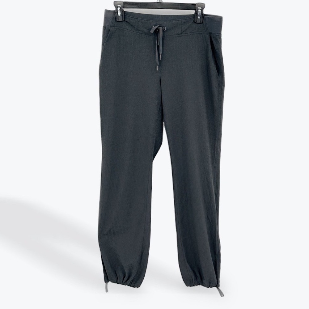 Athleta Gray Herringbone Trekkie North Jogger Pants Womens Size 10